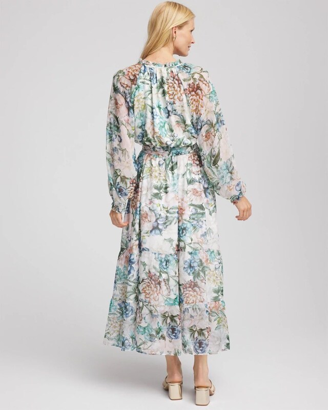 Georgette Tie-Front Maxi Dress - image 3